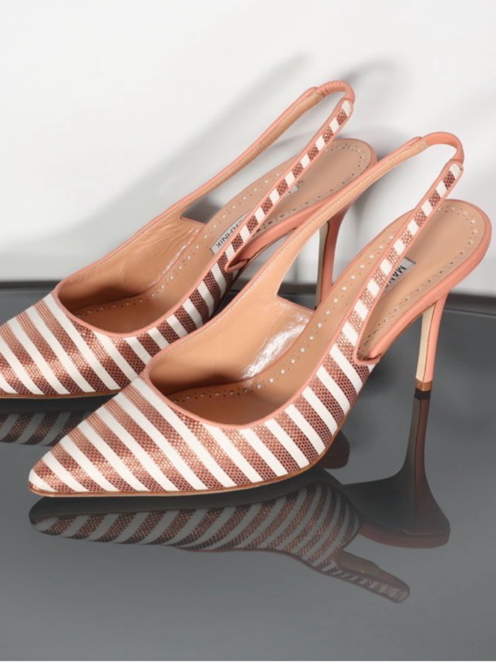 Manolo Blahnik Slingback Pointed-Toe Heels